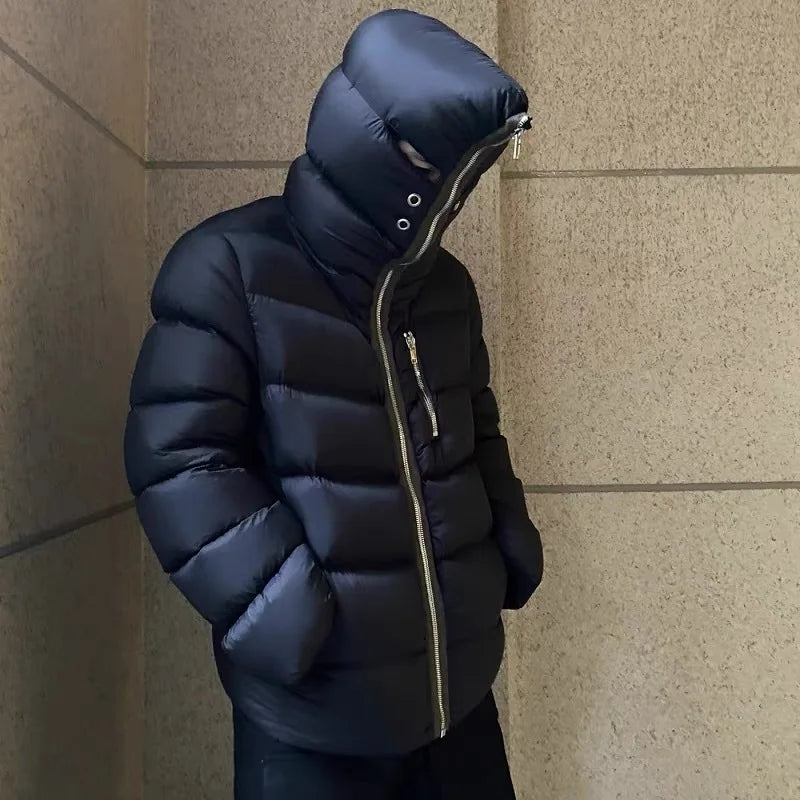 Men's Winter Warm Puffy Jacket Full Zipper High Street Duck Down Parkas Padded Thick Thermal Overcoat Designer Puffer Outerwear