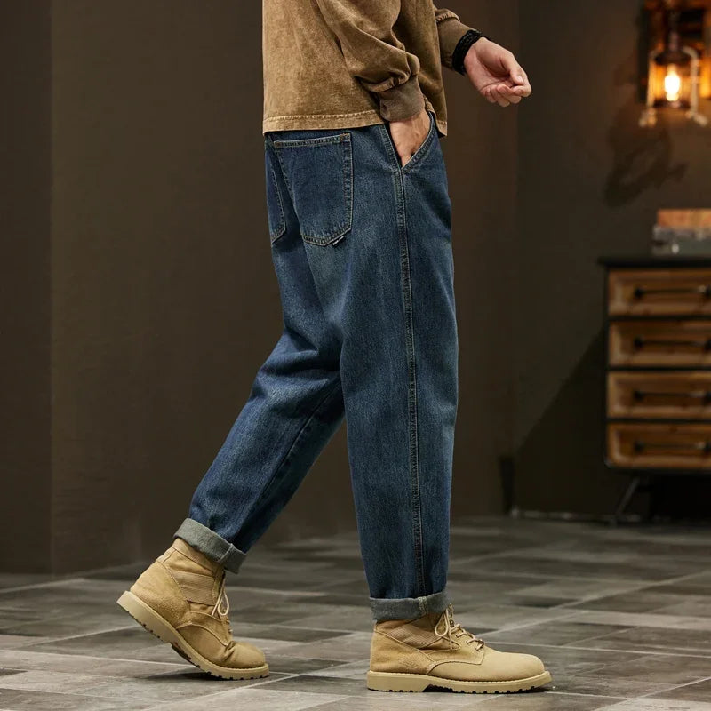 Men's 95% Cotton Jeans Loose Harem Pants Fashion Baggy | SAMAG