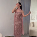 Elegant Vintage High-Quality Sequins Beading Mermaid Prom | SAMAG