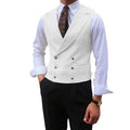 Fashion Solid Vests for Men Casual Style Sleeveless Male Fashion Waistcoat 1 Piece Slim Fit Beach Prom Party Suits Vest