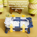 Foldable Baby Bath Tub Smart Temperature Display Newborn Tub Bear Shape Portable Shower Basin Infant Safe Bath Goods