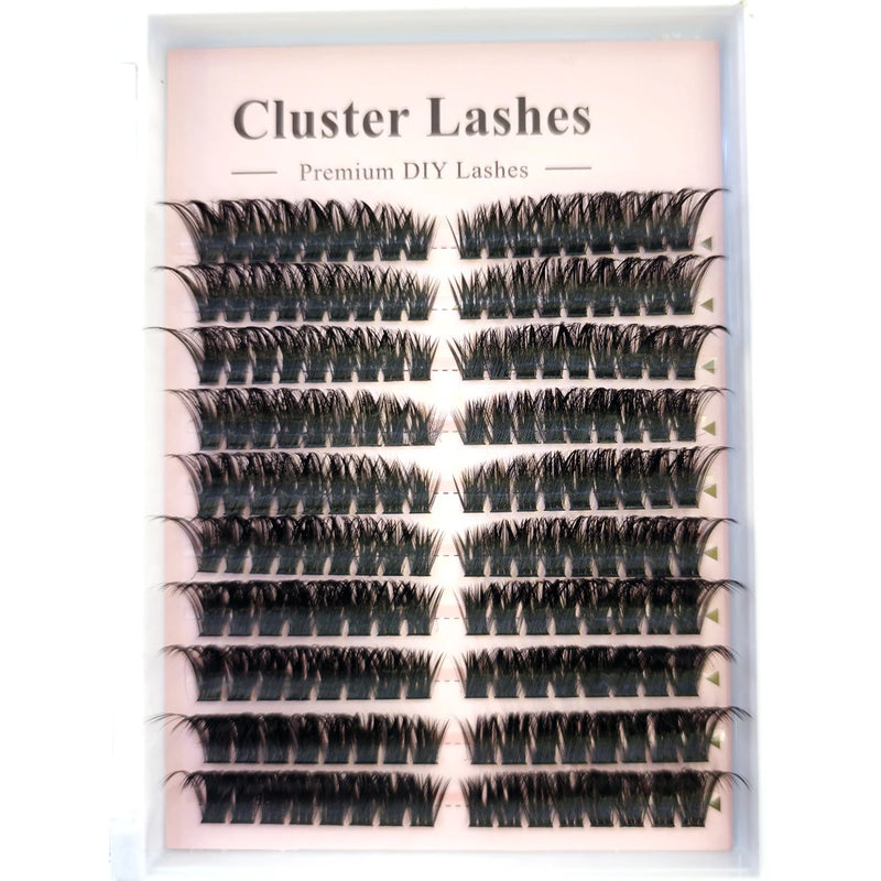 3 Styles Individual Lashes 15rows 390PCS Bottom Lashes Extension Lower Eyelash Clusters  DIY Wispy Natural Look Clear Band