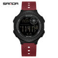 SANDA 6337 Fashion Men's Electronic Watch Sports Alarm Clock 50M Waterproof Stopwatch Timer Men's and Women's Watch