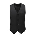 Vest Mens Fashion Casual High Quality Solid Color Slim Large Size Business Office Waistcoat Men Groom Wedding Dress Suit Vests