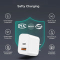 5-1Pcs USB C Charger Block Dual Port PD3.0 Adapter for iPhone 16 15 Samsung Type C Charger USB A QC3.0 Wall Charger Fast Charger