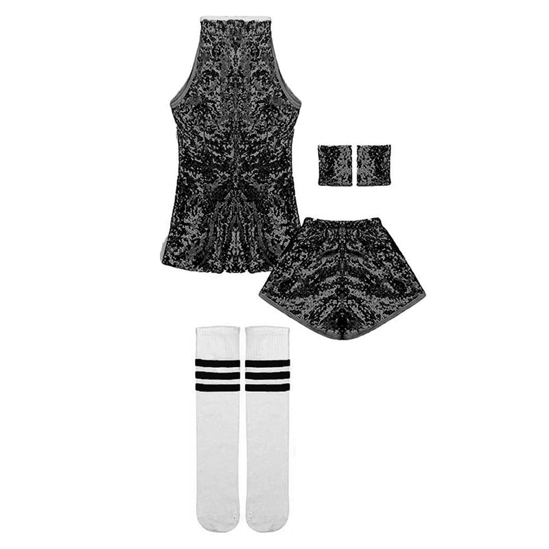 LOlanta 5 - 12 Years Girls Sequins Cheerleading Dress - View 10 | SAMAG