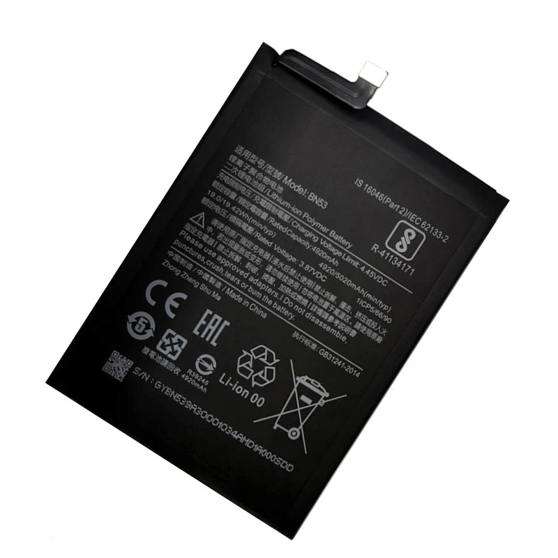 100% New 5020mAh BN53 Battery for Xiaomi Redmi note 10 Pro global/Redmi note 9 Pro global BN53 replacement Batteries