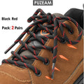 2 Pairs 4.5mm Diameter Round German Training Hiking Shoe Laces for Men and Women Heavy Duty Work Boots Shoelaces