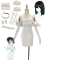 Anime Alien Stage Mizi Sua Cosplay Costume Wig Dark Blue Dress Pink Blue Long Hair Gloves Stockings Belt Set Uniform for Christm