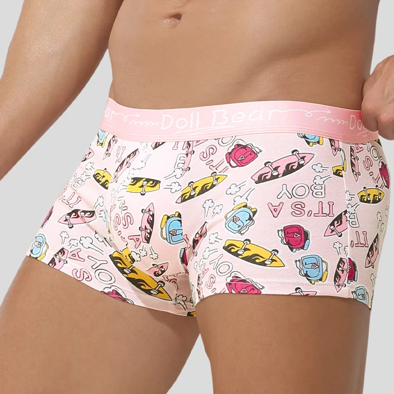 Men's Pure Cotton Underwear, Antibacterial Boxer Shorts, Large Size Youth Boxer Briefs, Men's Sports Comfortable Underwear