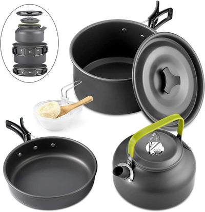 Outdoor Camping Cookware Set Aluminum Non Stick Pot | SAMAG