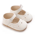 VALEN SINA 0-18 Months Newborn Girl White Baptism Shoes Bow Non-slip Rubber Soft-Sole Flat PU First Walker Mary Janes