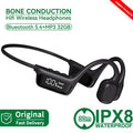 Bone Conduction Earphones Bluetooth Wireless IPX8 Waterproof MP3 Player Hifi Ear-hook Headphone With Mic Headset For Swimming