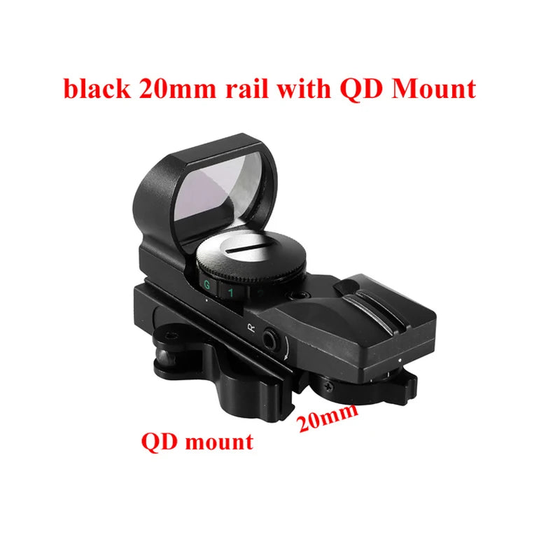 Hot 20mm Rail Riflescope Hunting Optics Holographic Red Dot Sight Reflex 4 Reticle Scope Collimator Sight
