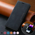 Wallet Flap Skin Feel Magnetic Leather Cover For iPhone 16 Pro Max 15 Plus 14 13 Mini 12 11 SE4/2025 SE3/2022 X XR XS Max 8 7