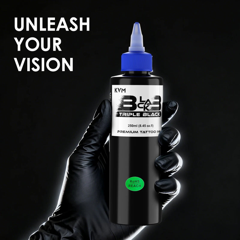 1Pcs 8oz Black Tattoo Ink Pigment Professional Body Art Tattoo Ink Permanent Makeup Beauty Paints for Body Tattoo Accessories