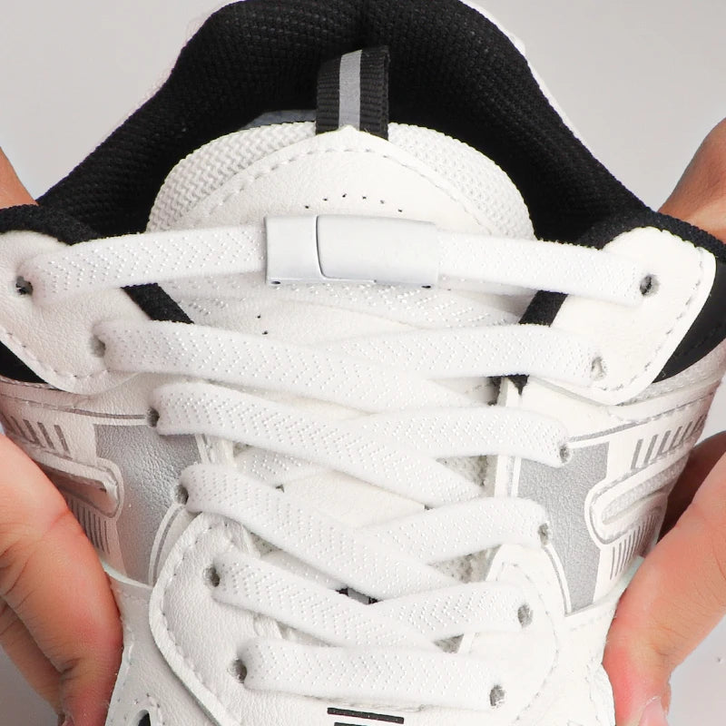 Metal Lock Magnetic Shoelaces Flat Sports Enthusiasts No Tie Shoe Laces Safe And Reliable Lazy Shoelace Rubber Band Shoestrings