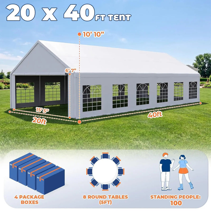 20x40 Party Tent Heavy Duty, Wedding Event Shelters - View 3 | SAMAG
