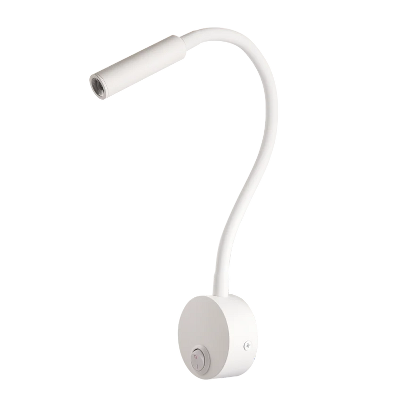 LED Wall lamp 3W Modern Bedroom Bedside Reading Study Book Lamp Black Silver Light Body wall light EU US Plug Cord