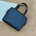 Mendy Women Genuine Leather Handbag Mini Boston Bag Top Handle Detachable Shoulder Strap Crossbody Purse Luxury Designer Structu