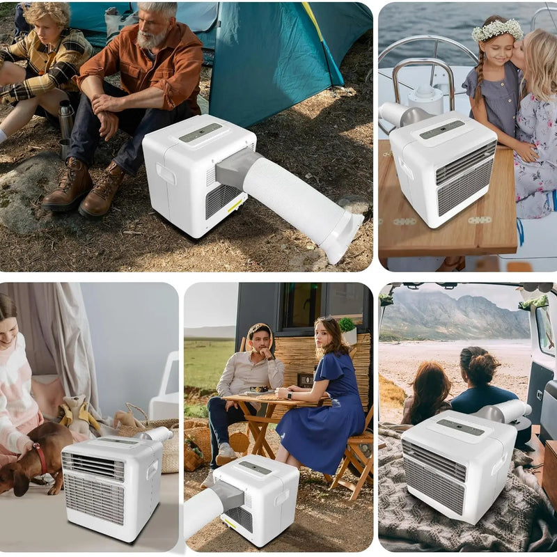 Portable Air Conditioner for Camping, 3300BTU, 436W AC Unit Fast Cooling Down to 60°F, Tent,3 Cooling Modes, 24 Hour Timer(Grey)