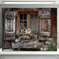 Garden Flower Windows Backdrops Indoor Floral Window Adult Birthday Party Decor Background Photography Studio Supplies Banner