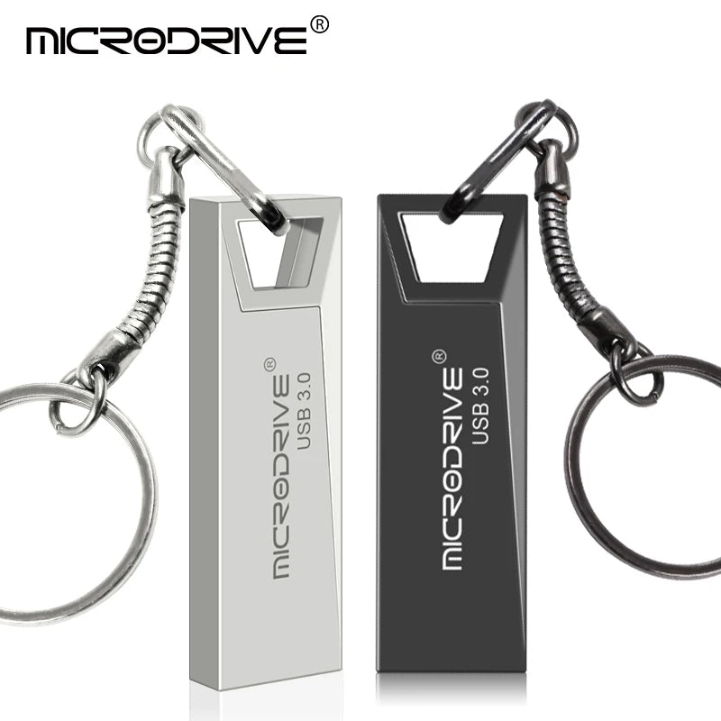 High Speed USB 3.0 Mini Metal Flash Drive 16GB 32GB 64GB 128GB Pendrive Waterproof usb drive Pen memory Sticks with key Chain