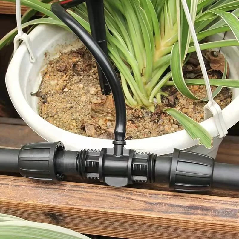2~10Pcs 16mm PE Pipe Connectors Garden Watering Irrigation Joints Agricultural Irrigation Quick Connector Straight Elbow Tee