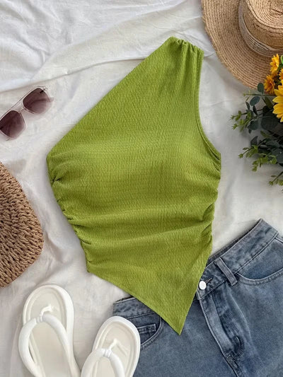 Women's Summer Holiday Asymmetrical Neckline Tank | SAMAG