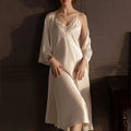 Plus Size Long Robe Nightgown Set Pajama Elegant Kimono | SAMAG