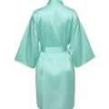 Solid Satin Night Robe, Elegant Half Sleeve V Neck House | SAMAG