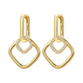 Orstarry S925 Sterling Silver 18k Gold Modern Square Earrings Hoop Earrings For Women Jewelry Original Trendy Anniversary Gifts