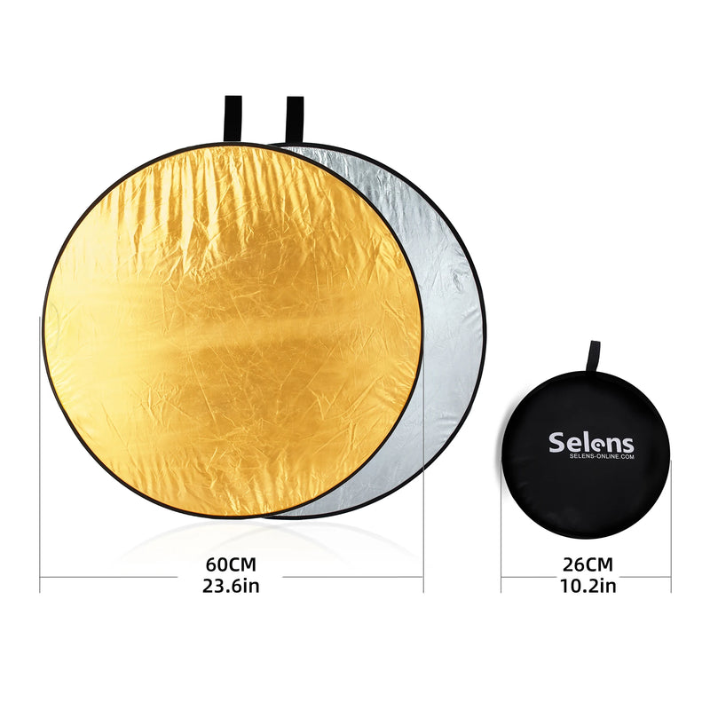 Selens 5 in 1 Collapsible Reflector Board Oval Portable Light Diffuser With Bag for Photo Studio Live Photography Kits 반사판