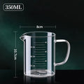 YWDL 1pcs Glass Measuring Cup With Handle Heat-resistant Laboratory Beaker Kitchen Milk Coffe Measuring Mug 250/350/500/1000ml