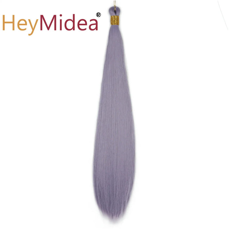 22-28Inch Straight Pony Hair Bundles Crochet Braids Hair Silky Colorful Synthetic Braiding Hair Ombre Synthetic Hair For Women