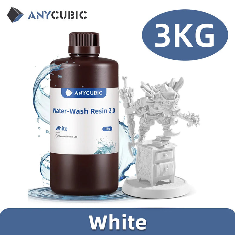 ANYCUBIC Standard Water wash resin/Tough Plant UV Resin For LCD 3D Printer 405nm Liquid Photopolymer Sensitive Resin 3D Printing