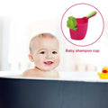 Baby Kids Bath Pail Body Washing Shower Children shampoo shower spoon frog water spoon for Rinsing Hair Protecting Infant Eyes