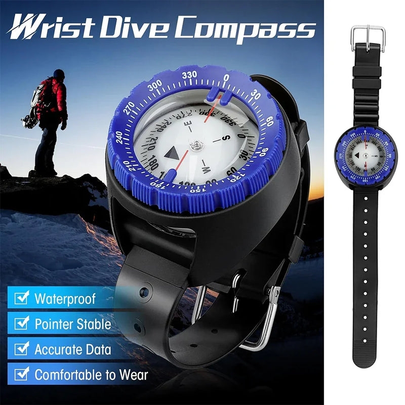 Underwater Navigation Compass 50m Professional Waterproof - View 2 | SAMAG