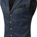 2026 Men's Fashion Jacket  Suit Vest Steampunk Gothic Waistcoat Men's Casual Vest Stage Performance Costume Evening Party Vests