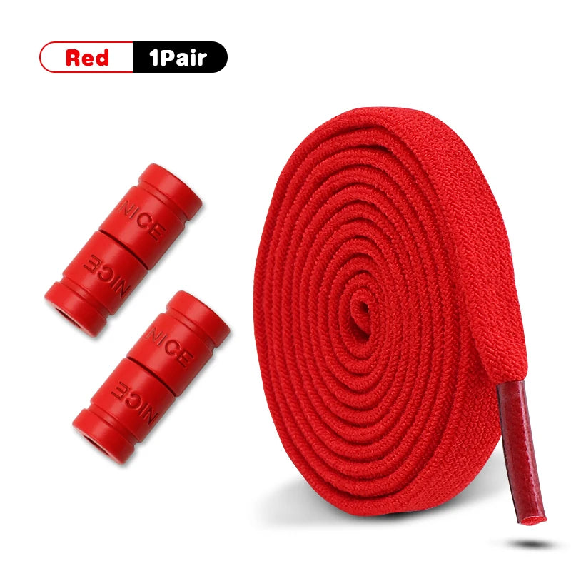 New 1 Pair Elastic Laces Without Ties Capsule Buckle Shoelace Sneakers Flat Shoe No Tie Shoelaces Kids Adult Shoes Accessories