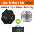 TRIOPO Bowens Mount Softbox K-3 55cm 65cm 90cm 120cm Quick-Setup Octagon Softbox for Godox Aputure Sokani Studio LED Video Light