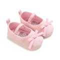Baby Girls Mary Jane Shoes Floral Embroidery Bow Decor Elastic Strap Soft Sole Newborn Princess Crib Shoes Toddler Party 0-18M