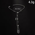 Simple Personality Gold Color Stainless Steel Y Chain Zircon Inlay Adjustable Bracelets for Women Ring Connect Bracelets Jewelry