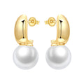 Original S925 Sterling Silver Zircon 18K Gold Lining Vintage Hoop Earrings for Women Birthday Party - Visuel 8 | SAMAG