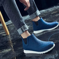 Men's Outdoor Hiking Rain Boots  Weight Rain Beach Non Slip Shoes Fishing Rain Black Work Shoes Durable Waterproof Rubber Shoes