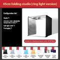 45/65cm Studio LED Light Box with Background Ring Light Board Studio Softbox Folding Photography Box and Bag For Studio Shooting