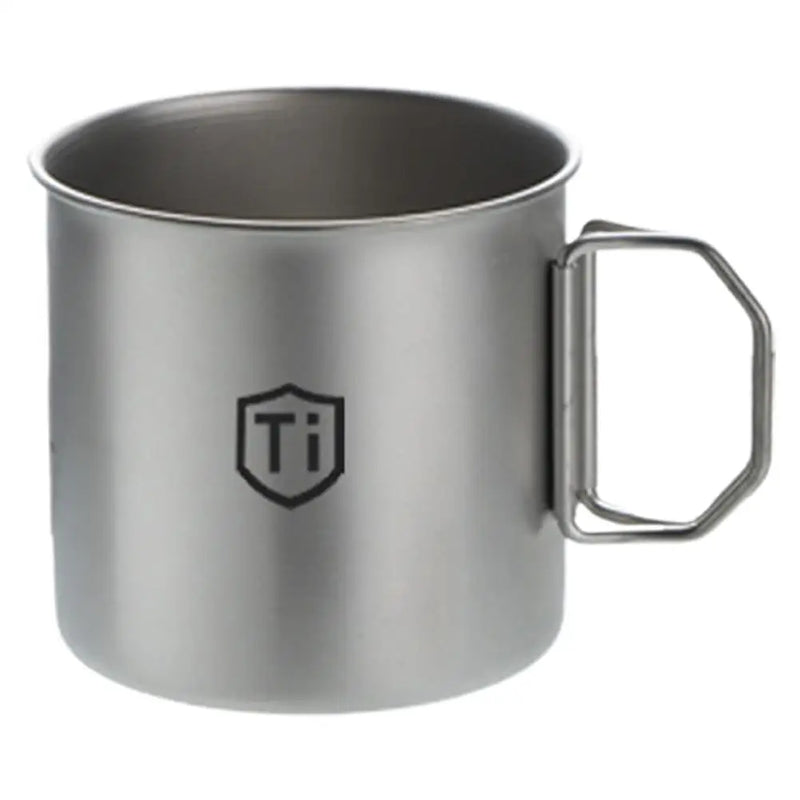 Ultralight Titanium Coating Cup Water Cup Mug Foldable Handle Outdoor Portable Camping Picnic Beaker Coffee Cup Kitchen