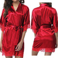 Women's Underwear Glossy Robe Pajamas Ice Silk plus Size | SAMAG