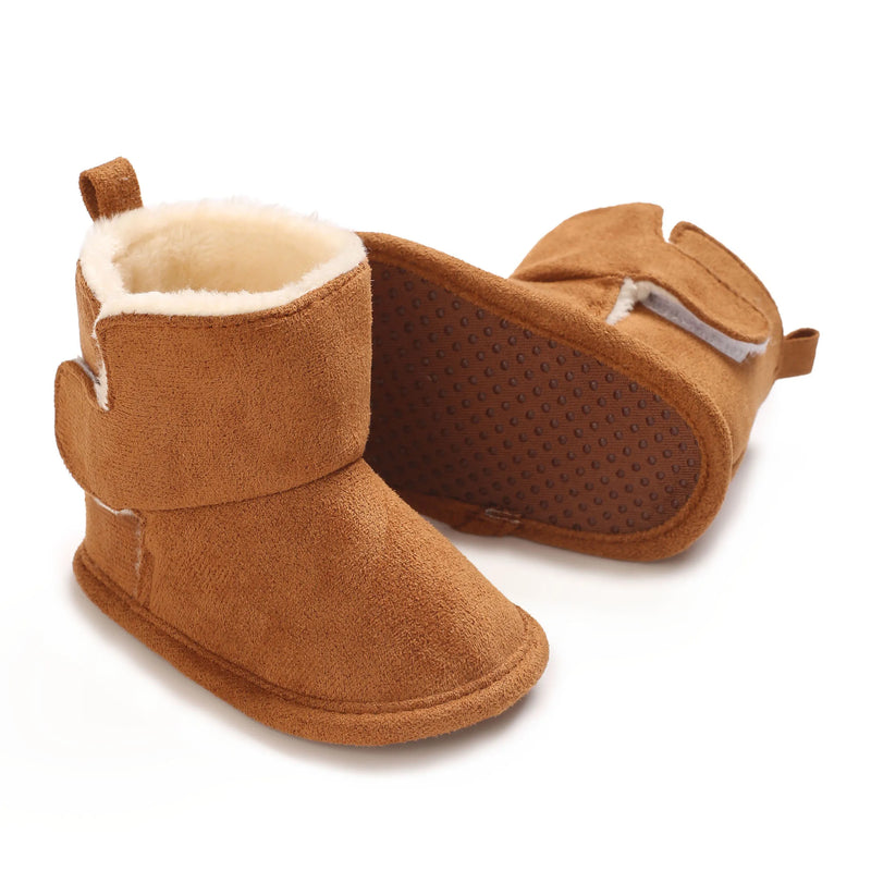 New Baby Boots For Winter Warmth 0-18M Newborn Baby Velcro Soft Sole Anti Slip Front Shoes Baby Shoes Warm Snow Boots
