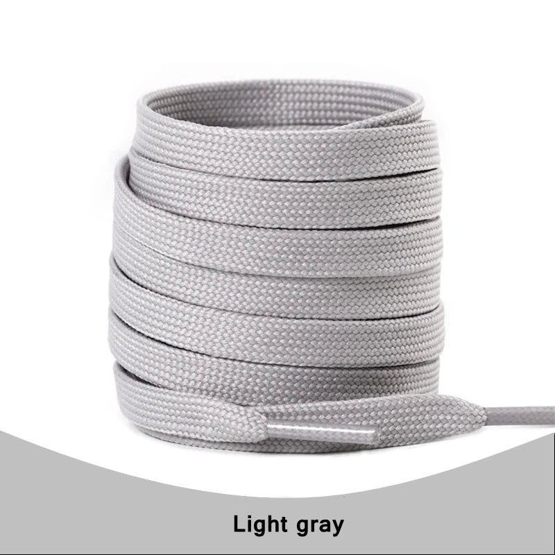 Classic Solid Color Laces 0.8cm Wide Flat Shoes Sneakers shoelaces Shoe Accessories 100/120/140cm shoelace 1Pair